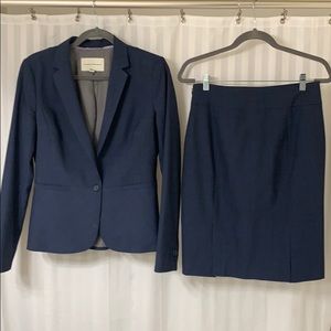 Navy Blue Banana Republic Two-Piece Suit